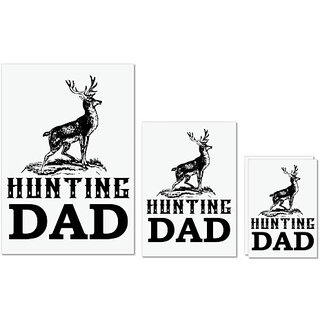 UDNAG Untearable Waterproof Stickers 155GSM 'Father | Hunting dad' A4 x 1pc, A5 x 1pc & A6 x 2pc UDNAG Untearable Waterproof Stickers 155GSM 'Father | Hunting dad' A4 x 1pc, A5 x 1pc & A6 x 2pc