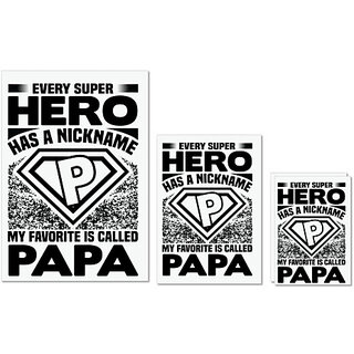 UDNAG Untearable Waterproof Stickers 155GSM 'Father | Every super' A4 x 1pc, A5 x 1pc & A6 x 2pc UDNAG Untearable Waterproof Stickers 155GSM 'Father | Every super' A4 x 1pc, A5 x 1pc & A6 x 2pc
