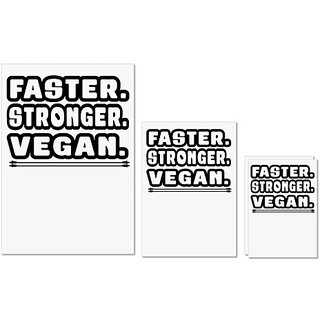 UDNAG Untearable Waterproof Stickers 155GSM 'Vegan | aster stonger vegan' A4 x 1pc, A5 x 1pc & A6 x 2pc UDNAG Untearable Waterproof Stickers 155GSM 'Vegan | aster stonger vegan' A4 x 1pc, A5 x 1pc & A6 x 2pc