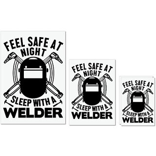 UDNAG Untearable Waterproof Stickers 155GSM 'Welder | Feel safe at night' A4 x 1pc, A5 x 1pc & A6 x 2pc UDNAG Untearable Waterproof Stickers 155GSM 'Welder | Feel safe at night' A4 x 1pc, A5 x 1pc & A6 x 2pc