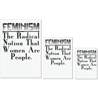 UDNAG Untearable Waterproof Stickers 155GSM 'Feminism | feminism the radical.' A4 x 1pc, A5 x 1pc & A6 x 2pc UDNAG Untearable Waterproof Stickers 155GSM 'Feminism | feminism the radical.' A4 x 1pc, A5 x 1pc & A6 x 2pc