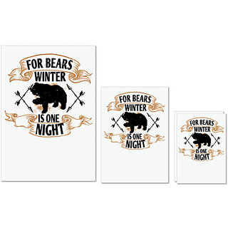 UDNAG Untearable Waterproof Stickers 155GSM 'Winter | For bears, winter is one night' A4 x 1pc, A5 x 1pc & A6 x 2pc UDNAG Untearable Waterproof Stickers 155GSM 'Winter | For bears, winter is one night' A4 x 1pc, A5 x 1pc & A6 x 2pc