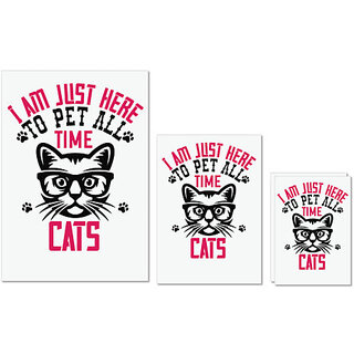 UDNAG Untearable Waterproof Stickers 155GSM 'Cat | i am just here topet all time cats' A4 x 1pc, A5 x 1pc & A6 x 2pc UDNAG Untearable Waterproof Stickers 155GSM 'Cat | i am just here topet all time cats' A4 x 1pc, A5 x 1pc & A6 x 2pc