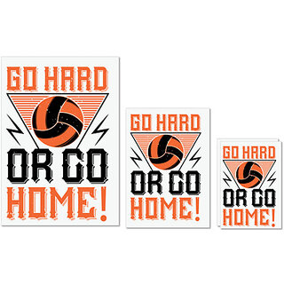                       UDNAG Untearable Waterproof Stickers 155GSM 'Basketball | Go hard or go home!' A4 x 1pc, A5 x 1pc & A6 x 2pc                                              