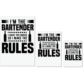UDNAG Untearable Waterproof Stickers 155GSM 'Bartender | I am the Bartender' A4 x 1pc, A5 x 1pc & A6 x 2pc UDNAG Untearable Waterproof Stickers 155GSM 'Bartender | I am the Bartender' A4 x 1pc, A5 x 1pc & A6 x 2pc