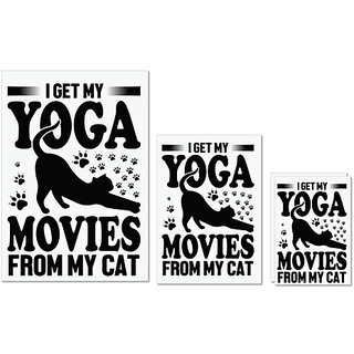                       UDNAG Untearable Waterproof Stickers 155GSM 'Yoga | I get my' A4 x 1pc, A5 x 1pc & A6 x 2pc                                              