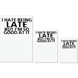 UDNAG Untearable Waterproof Stickers 155GSM 'Late | i hate being late' A4 x 1pc, A5 x 1pc & A6 x 2pc UDNAG Untearable Waterproof Stickers 155GSM 'Late | i hate being late' A4 x 1pc, A5 x 1pc & A6 x 2pc