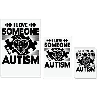 UDNAG Untearable Waterproof Stickers 155GSM 'Autism | I love someone' A4 x 1pc, A5 x 1pc & A6 x 2pc UDNAG Untearable Waterproof Stickers 155GSM 'Autism | I love someone' A4 x 1pc, A5 x 1pc & A6 x 2pc