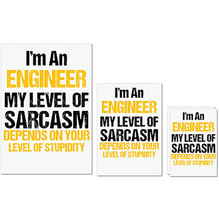UDNAG Untearable Waterproof Stickers 155GSM 'Engineer | I am an engineer' A4 x 1pc, A5 x 1pc & A6 x 2pc UDNAG Untearable Waterproof Stickers 155GSM 'Engineer | I am an engineer' A4 x 1pc, A5 x 1pc & A6 x 2pc