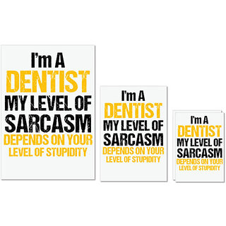 UDNAG Untearable Waterproof Stickers 155GSM 'Dentist | I am a Dentist,' A4 x 1pc, A5 x 1pc & A6 x 2pc UDNAG Untearable Waterproof Stickers 155GSM 'Dentist | I am a Dentist,' A4 x 1pc, A5 x 1pc & A6 x 2pc