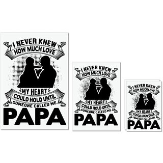                       UDNAG Untearable Waterproof Stickers 155GSM 'Father | I never knew' A4 x 1pc, A5 x 1pc & A6 x 2pc                                              