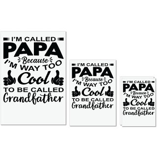                       UDNAG Untearable Waterproof Stickers 155GSM 'Father | I'm called' A4 x 1pc, A5 x 1pc & A6 x 2pc                                              
