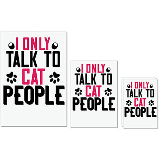 UDNAG Untearable Waterproof Stickers 155GSM 'Cat | i only talk to cat people' A4 x 1pc, A5 x 1pc & A6 x 2pc UDNAG Untearable Waterproof Stickers 155GSM 'Cat | i only talk to cat people' A4 x 1pc, A5 x 1pc & A6 x 2pc