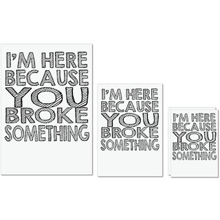                       UDNAG Untearable Waterproof Stickers 155GSM '| m here because you' A4 x 1pc, A5 x 1pc & A6 x 2pc                                              