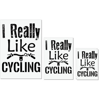 UDNAG Untearable Waterproof Stickers 155GSM 'Cycling | I Really Like Cycling' A4 x 1pc, A5 x 1pc & A6 x 2pc UDNAG Untearable Waterproof Stickers 155GSM 'Cycling | I Really Like Cycling' A4 x 1pc, A5 x 1pc & A6 x 2pc
