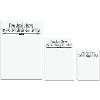 UDNAG Untearable Waterproof Stickers 155GSM 'Alibi | i'm just here to establish' A4 x 1pc, A5 x 1pc & A6 x 2pc UDNAG Untearable Waterproof Stickers 155GSM 'Alibi | i'm just here to establish' A4 x 1pc, A5 x 1pc & A6 x 2pc