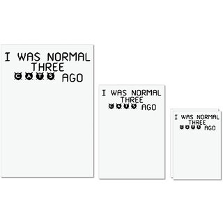 UDNAG Untearable Waterproof Stickers 155GSM 'Cat | i was normal three' A4 x 1pc, A5 x 1pc & A6 x 2pc UDNAG Untearable Waterproof Stickers 155GSM 'Cat | i was normal three' A4 x 1pc, A5 x 1pc & A6 x 2pc