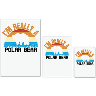 UDNAG Untearable Waterproof Stickers 155GSM 'Winter, Bear | I'm Really A Polar Bear 02' A4 x 1pc, A5 x 1pc & A6 x 2pc UDNAG Untearable Waterproof Stickers 155GSM 'Winter, Bear | I'm Really A Polar Bear 02' A4 x 1pc, A5 x 1pc & A6 x 2pc