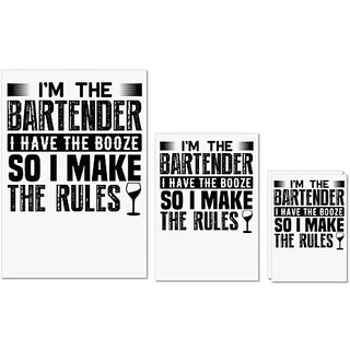UDNAG Untearable Waterproof Stickers 155GSM 'Bartender | Im the bartender' A4 x 1pc, A5 x 1pc & A6 x 2pc UDNAG Untearable Waterproof Stickers 155GSM 'Bartender | Im the bartender' A4 x 1pc, A5 x 1pc & A6 x 2pc