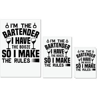 UDNAG Untearable Waterproof Stickers 155GSM 'Bartender | IM THE' A4 x 1pc, A5 x 1pc & A6 x 2pc UDNAG Untearable Waterproof Stickers 155GSM 'Bartender | IM THE' A4 x 1pc, A5 x 1pc & A6 x 2pc