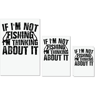UDNAG Untearable Waterproof Stickers 155GSM 'Fishing | If I'm Not fishing,' A4 x 1pc, A5 x 1pc & A6 x 2pc UDNAG Untearable Waterproof Stickers 155GSM 'Fishing | If I'm Not fishing,' A4 x 1pc, A5 x 1pc & A6 x 2pc