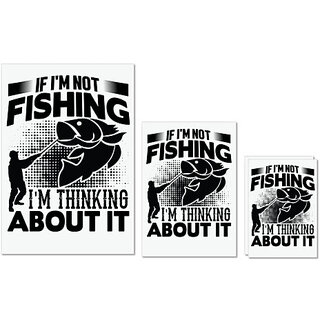                       UDNAG Untearable Waterproof Stickers 155GSM 'Fishing | If I'm not' A4 x 1pc, A5 x 1pc & A6 x 2pc                                              