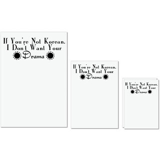 UDNAG Untearable Waterproof Stickers 155GSM 'Drama | if you're not korean,' A4 x 1pc, A5 x 1pc & A6 x 2pc UDNAG Untearable Waterproof Stickers 155GSM 'Drama | if you're not korean,' A4 x 1pc, A5 x 1pc & A6 x 2pc