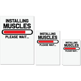 UDNAG Untearable Waterproof Stickers 155GSM 'Gym | installing muscles Please wait' A4 x 1pc, A5 x 1pc & A6 x 2pc UDNAG Untearable Waterproof Stickers 155GSM 'Gym | installing muscles Please wait' A4 x 1pc, A5 x 1pc & A6 x 2pc