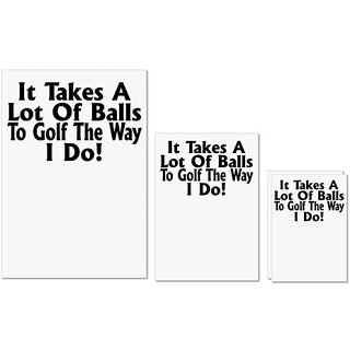 UDNAG Untearable Waterproof Stickers 155GSM 'Golf | it takes a lot of' A4 x 1pc, A5 x 1pc & A6 x 2pc UDNAG Untearable Waterproof Stickers 155GSM 'Golf | it takes a lot of' A4 x 1pc, A5 x 1pc & A6 x 2pc
