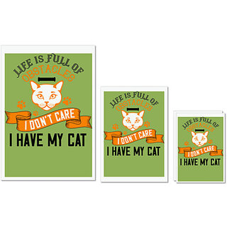 UDNAG Untearable Waterproof Stickers 155GSM 'Cat | Life is full' A4 x 1pc, A5 x 1pc & A6 x 2pc UDNAG Untearable Waterproof Stickers 155GSM 'Cat | Life is full' A4 x 1pc, A5 x 1pc & A6 x 2pc