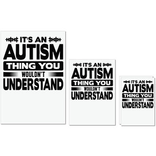 UDNAG Untearable Waterproof Stickers 155GSM 'Autism | It's an autism' A4 x 1pc, A5 x 1pc & A6 x 2pc UDNAG Untearable Waterproof Stickers 155GSM 'Autism | It's an autism' A4 x 1pc, A5 x 1pc & A6 x 2pc