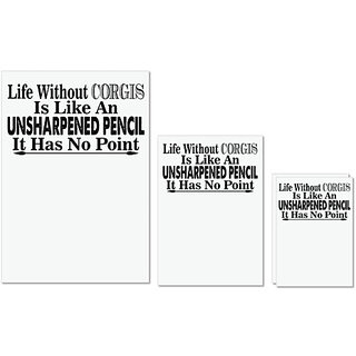 UDNAG Untearable Waterproof Stickers 155GSM 'Corgis | life without corgis is like an' A4 x 1pc, A5 x 1pc & A6 x 2pc UDNAG Untearable Waterproof Stickers 155GSM 'Corgis | life without corgis is like an' A4 x 1pc, A5 x 1pc & A6 x 2pc