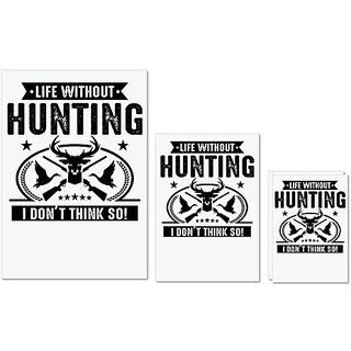                       UDNAG Untearable Waterproof Stickers 155GSM 'Hunter | Life Witout' A4 x 1pc, A5 x 1pc & A6 x 2pc                                              