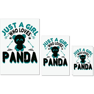 UDNAG Untearable Waterproof Stickers 155GSM 'Panda | just a girl who loves panda' A4 x 1pc, A5 x 1pc & A6 x 2pc UDNAG Untearable Waterproof Stickers 155GSM 'Panda | just a girl who loves panda' A4 x 1pc, A5 x 1pc & A6 x 2pc