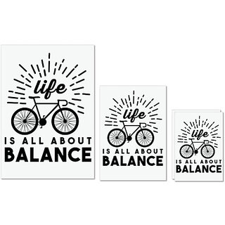 UDNAG Untearable Waterproof Stickers 155GSM 'Balance, Cycling | Life' A4 x 1pc, A5 x 1pc & A6 x 2pc UDNAG Untearable Waterproof Stickers 155GSM 'Balance, Cycling | Life' A4 x 1pc, A5 x 1pc & A6 x 2pc