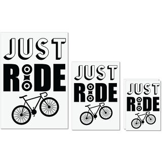                       UDNAG Untearable Waterproof Stickers 155GSM 'Rider | Just Ride 2' A4 x 1pc, A5 x 1pc & A6 x 2pc                                              