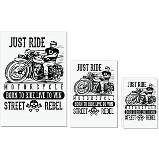 UDNAG Untearable Waterproof Stickers 155GSM 'Rider | Just ride' A4 x 1pc, A5 x 1pc & A6 x 2pc UDNAG Untearable Waterproof Stickers 155GSM 'Rider | Just ride' A4 x 1pc, A5 x 1pc & A6 x 2pc