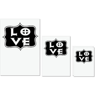 UDNAG Untearable Waterproof Stickers 155GSM 'Love | love 2' A4 x 1pc, A5 x 1pc & A6 x 2pc UDNAG Untearable Waterproof Stickers 155GSM 'Love | love 2' A4 x 1pc, A5 x 1pc & A6 x 2pc