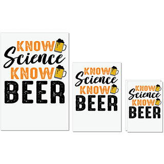 UDNAG Untearable Waterproof Stickers 155GSM 'Science Beer | KNOW Science Know Beer' A4 x 1pc, A5 x 1pc & A6 x 2pc UDNAG Untearable Waterproof Stickers 155GSM 'Science Beer | KNOW Science Know Beer' A4 x 1pc, A5 x 1pc & A6 x 2pc