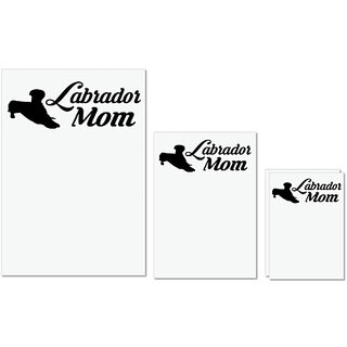                       UDNAG Untearable Waterproof Stickers 155GSM 'Dog | labrador mom' A4 x 1pc, A5 x 1pc & A6 x 2pc                                              