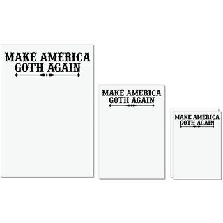 UDNAG Untearable Waterproof Stickers 155GSM 'America | make america goth again' A4 x 1pc, A5 x 1pc & A6 x 2pc UDNAG Untearable Waterproof Stickers 155GSM 'America | make america goth again' A4 x 1pc, A5 x 1pc & A6 x 2pc