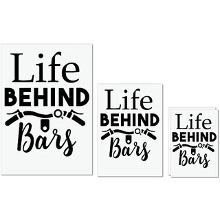                       UDNAG Untearable Waterproof Stickers 155GSM 'Gym | Life Behind Bars 2' A4 x 1pc, A5 x 1pc & A6 x 2pc                                              