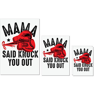 UDNAG Untearable Waterproof Stickers 155GSM 'Mother | Mama Said Knock' A4 x 1pc, A5 x 1pc & A6 x 2pc UDNAG Untearable Waterproof Stickers 155GSM 'Mother | Mama Said Knock' A4 x 1pc, A5 x 1pc & A6 x 2pc