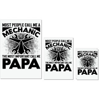                       UDNAG Untearable Waterproof Stickers 155GSM 'Father | Most people call' A4 x 1pc, A5 x 1pc & A6 x 2pc                                              