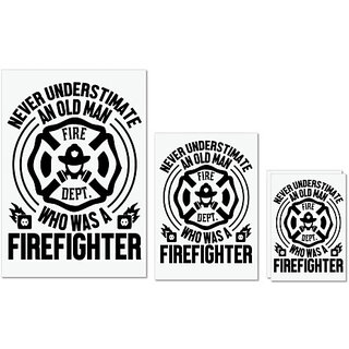 UDNAG Untearable Waterproof Stickers 155GSM 'Firefighter | Never understimate' A4 x 1pc, A5 x 1pc & A6 x 2pc UDNAG Untearable Waterproof Stickers 155GSM 'Firefighter | Never understimate' A4 x 1pc, A5 x 1pc & A6 x 2pc