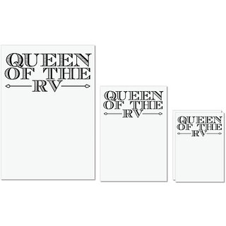                       UDNAG Untearable Waterproof Stickers 155GSM 'Queen | queen of the rv' A4 x 1pc, A5 x 1pc & A6 x 2pc                                              