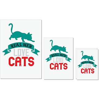 UDNAG Untearable Waterproof Stickers 155GSM 'Cat | eal man love cats 1' A4 x 1pc, A5 x 1pc & A6 x 2pc UDNAG Untearable Waterproof Stickers 155GSM 'Cat | eal man love cats 1' A4 x 1pc, A5 x 1pc & A6 x 2pc