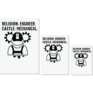 UDNAG Untearable Waterproof Stickers 155GSM 'Mechanical Engineer | Religion' A4 x 1pc, A5 x 1pc & A6 x 2pc UDNAG Untearable Waterproof Stickers 155GSM 'Mechanical Engineer | Religion' A4 x 1pc, A5 x 1pc & A6 x 2pc