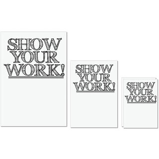 UDNAG Untearable Waterproof Stickers 155GSM 'Work | show your work' A4 x 1pc, A5 x 1pc & A6 x 2pc UDNAG Untearable Waterproof Stickers 155GSM 'Work | show your work' A4 x 1pc, A5 x 1pc & A6 x 2pc