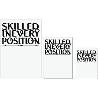 UDNAG Untearable Waterproof Stickers 155GSM 'Skilled | skilled inevery position' A4 x 1pc, A5 x 1pc & A6 x 2pc UDNAG Untearable Waterproof Stickers 155GSM 'Skilled | skilled inevery position' A4 x 1pc, A5 x 1pc & A6 x 2pc